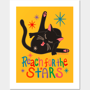 Reach For The Stars - Funny Cat Butt Posters and Art